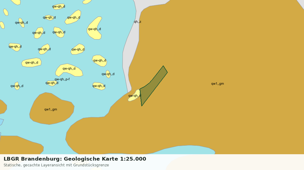 Statische Kartenansicht: LBGR Brandenburg: Geologische Karte 1:25.000