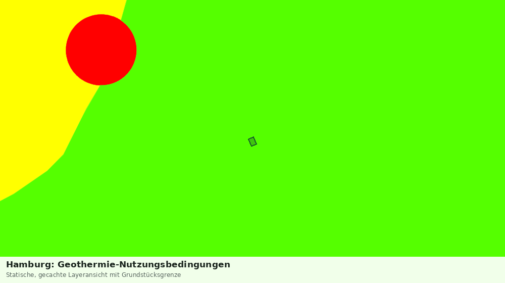 Statische Kartenansicht: Hamburg: Geothermie-Nutzungsbedingungen