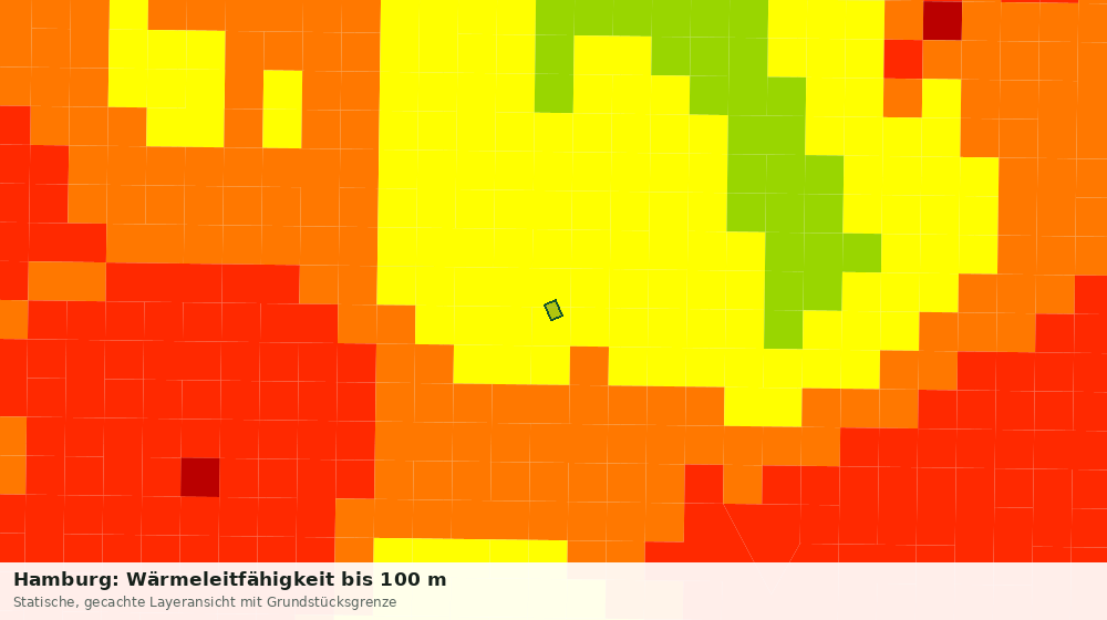 Statische Kartenansicht: Hamburg: Wärmeleitfähigkeit bis 100 m