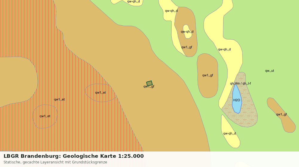 Statische Kartenansicht: LBGR Brandenburg: Geologische Karte 1:25.000
