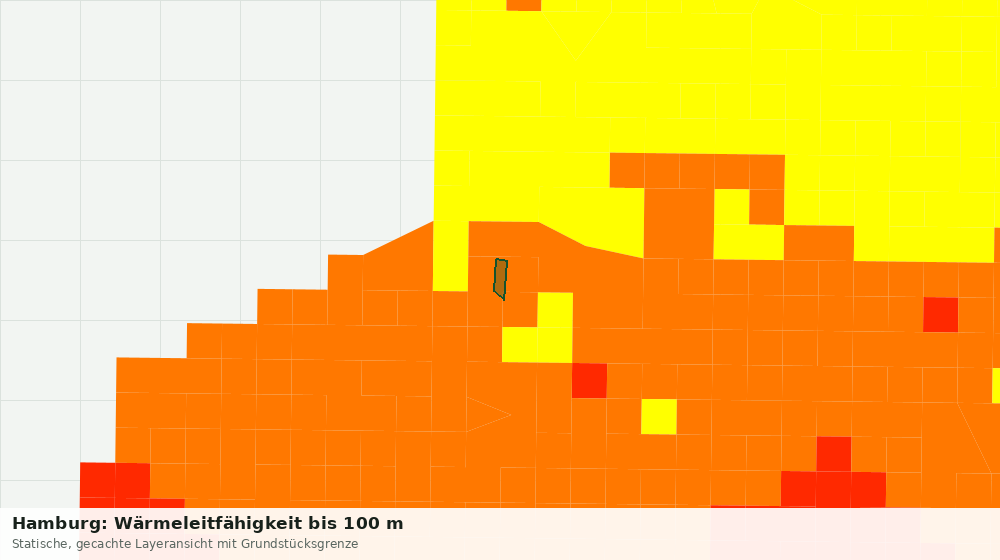 Statische Kartenansicht: Hamburg: Wärmeleitfähigkeit bis 100 m