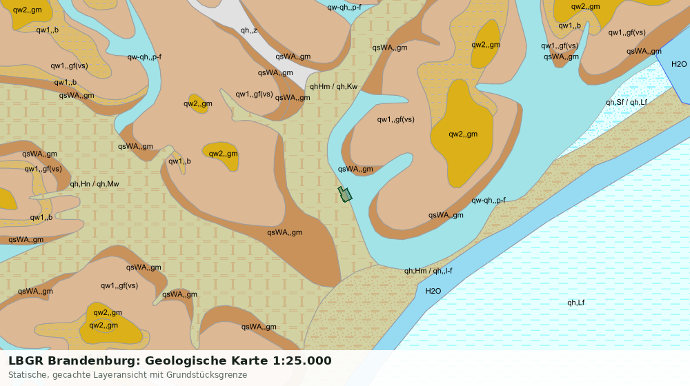 Statische Kartenansicht: LBGR Brandenburg: Geologische Karte 1:25.000