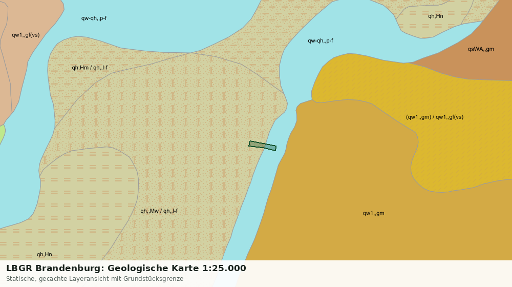 Statische Kartenansicht: LBGR Brandenburg: Geologische Karte 1:25.000
