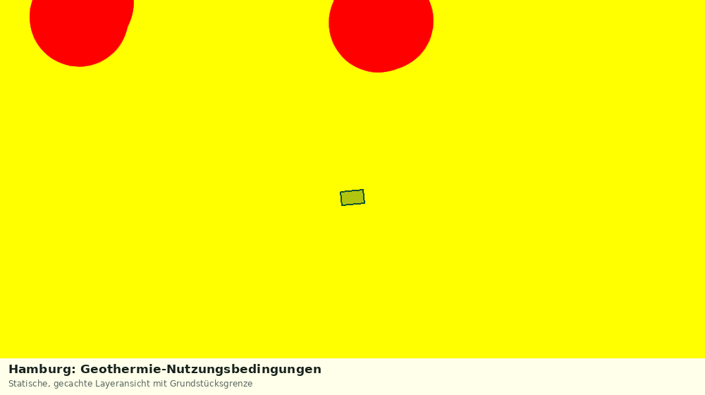 Statische Kartenansicht: Hamburg: Geothermie-Nutzungsbedingungen