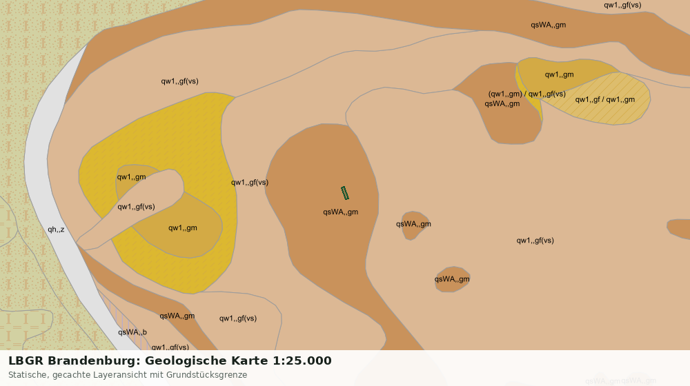 Statische Kartenansicht: LBGR Brandenburg: Geologische Karte 1:25.000