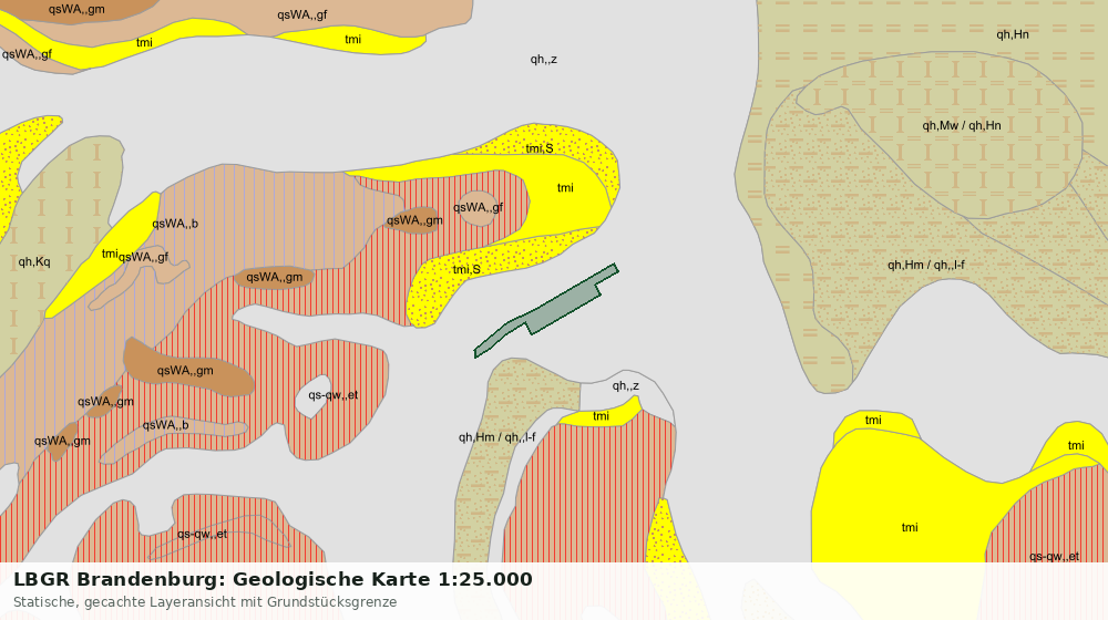 Statische Kartenansicht: LBGR Brandenburg: Geologische Karte 1:25.000