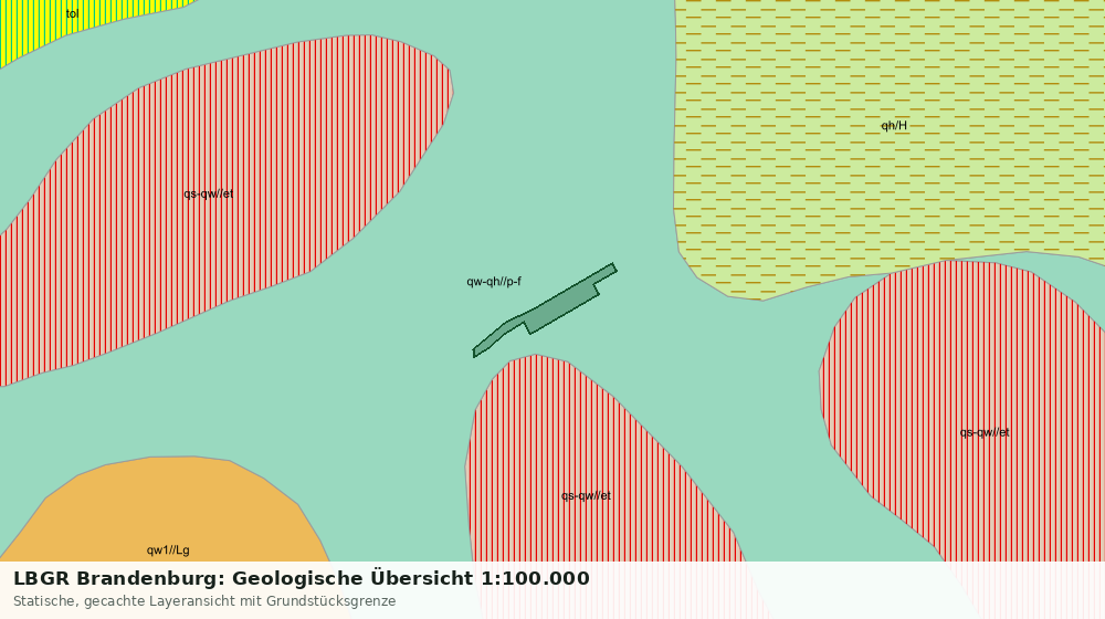 Statische Kartenansicht: LBGR Brandenburg: Geologische Übersicht 1:100.000