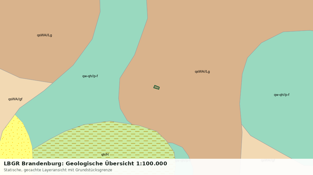 Statische Kartenansicht: LBGR Brandenburg: Geologische Übersicht 1:100.000
