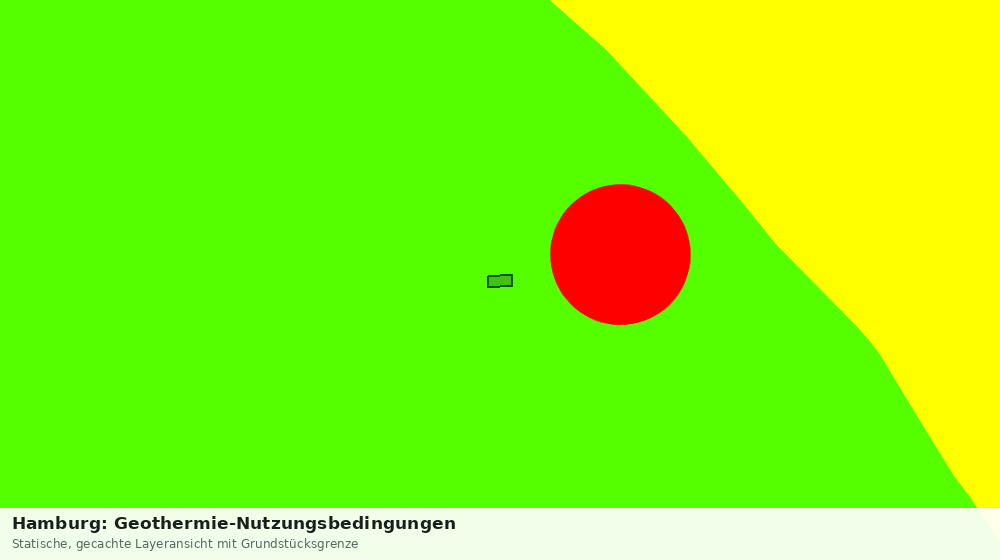 Statische Kartenansicht: Hamburg: Geothermie-Nutzungsbedingungen
