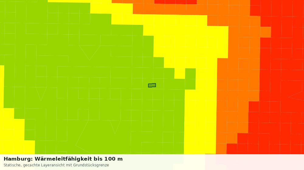 Statische Kartenansicht: Hamburg: Wärmeleitfähigkeit bis 100 m