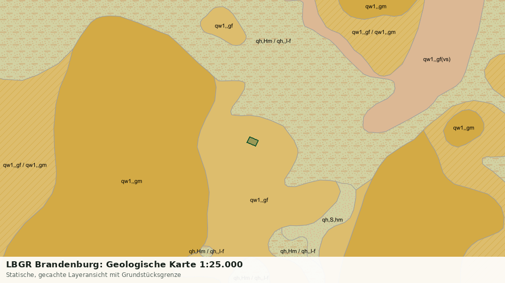 Statische Kartenansicht: LBGR Brandenburg: Geologische Karte 1:25.000