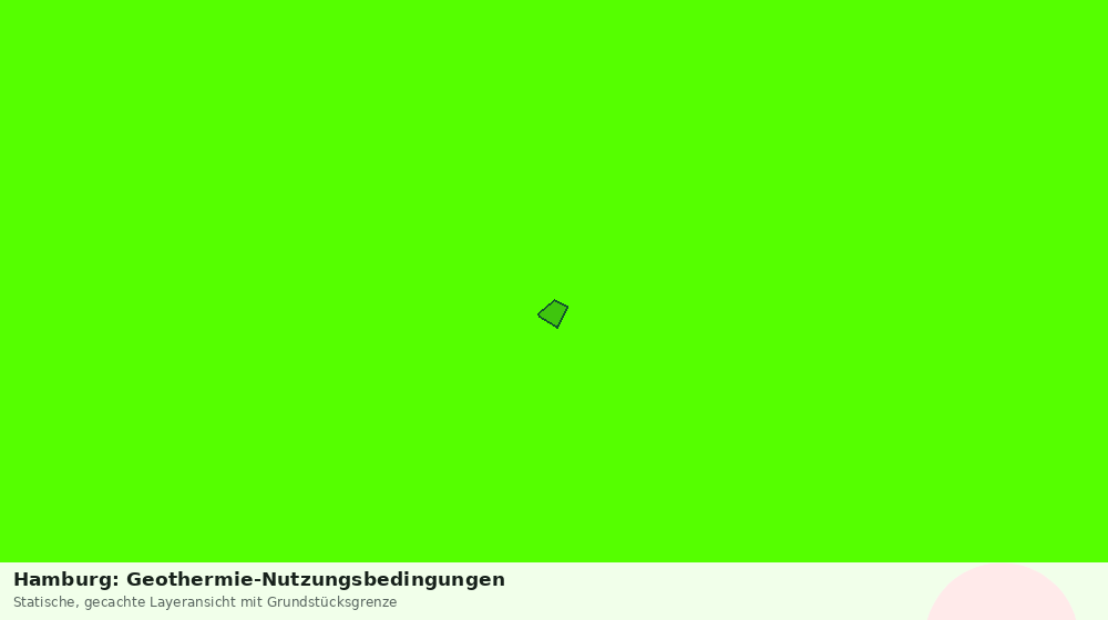 Statische Kartenansicht: Hamburg: Geothermie-Nutzungsbedingungen