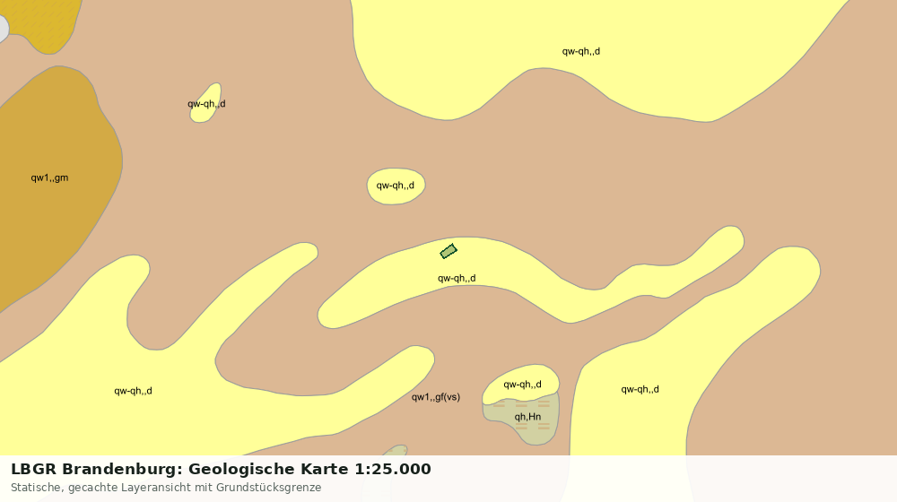 Statische Kartenansicht: LBGR Brandenburg: Geologische Karte 1:25.000