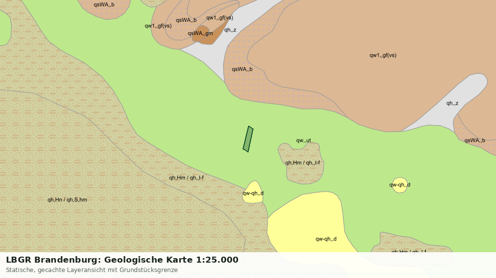 Statische Kartenansicht: LBGR Brandenburg: Geologische Karte 1:25.000
