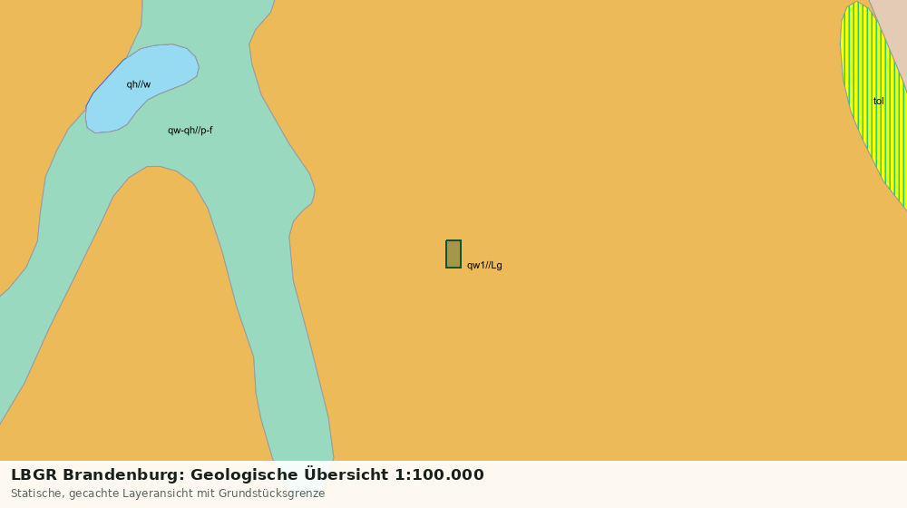 Statische Kartenansicht: LBGR Brandenburg: Geologische Übersicht 1:100.000