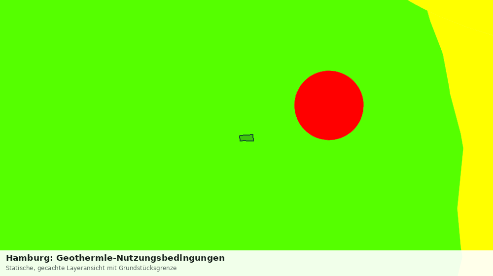 Statische Kartenansicht: Hamburg: Geothermie-Nutzungsbedingungen