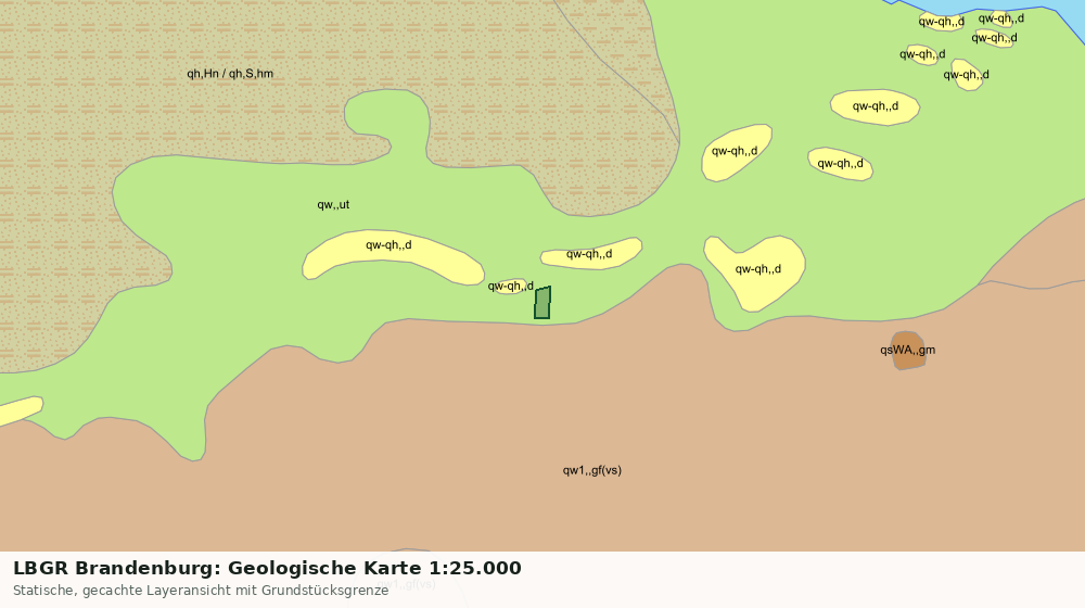 Statische Kartenansicht: LBGR Brandenburg: Geologische Karte 1:25.000