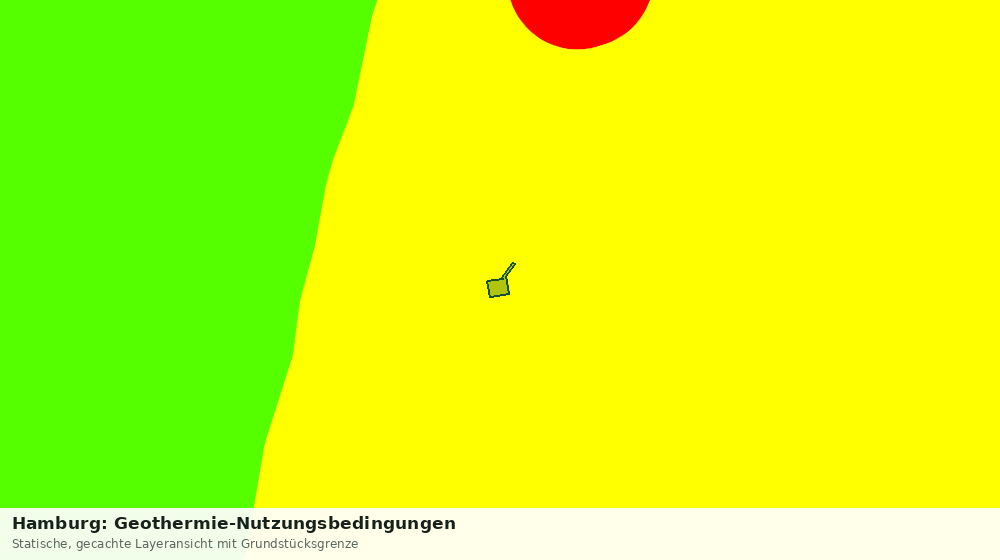 Statische Kartenansicht: Hamburg: Geothermie-Nutzungsbedingungen