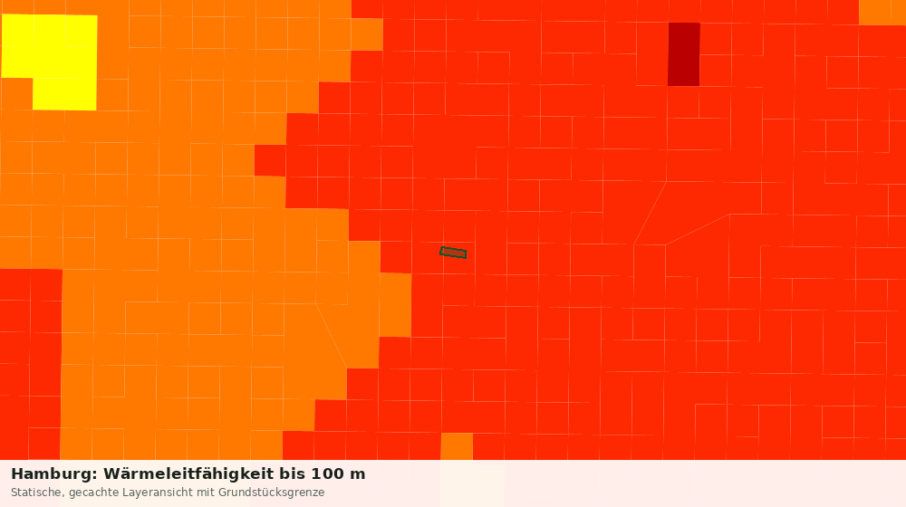 Statische Kartenansicht: Hamburg: Wärmeleitfähigkeit bis 100 m