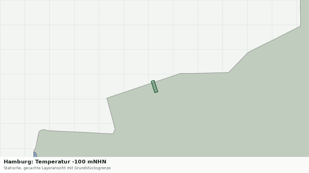 Statische Kartenansicht: Hamburg: Temperatur -100 mNHN
