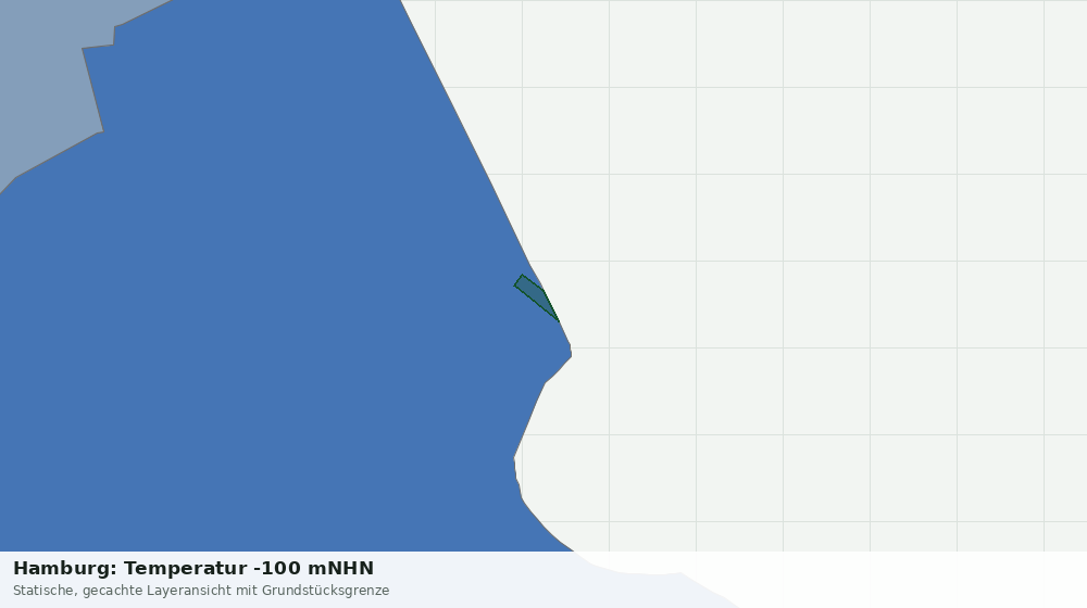 Statische Kartenansicht: Hamburg: Temperatur -100 mNHN