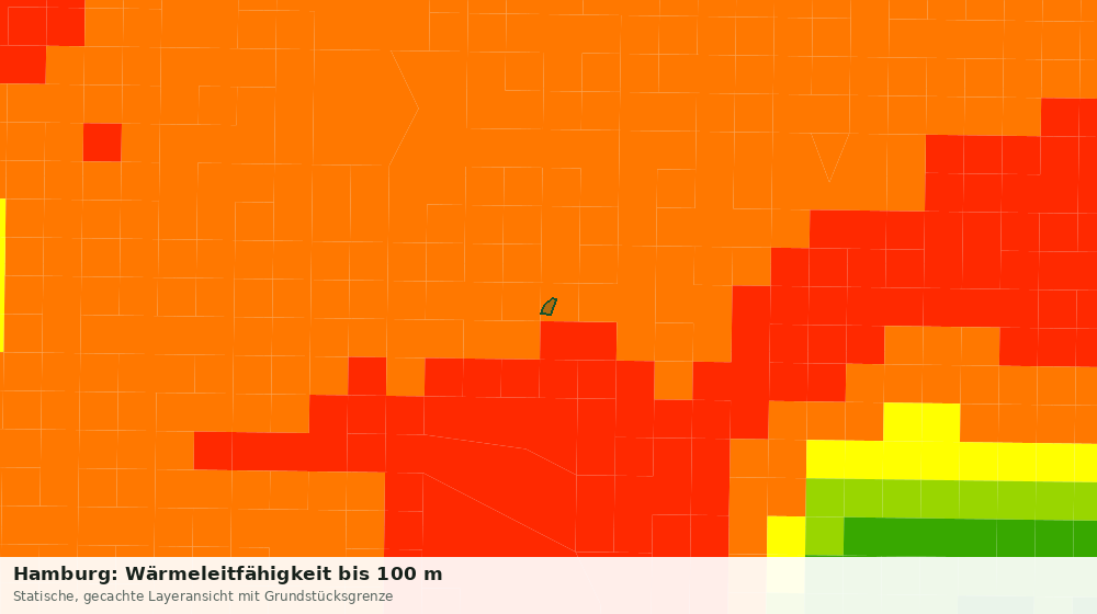 Statische Kartenansicht: Hamburg: Wärmeleitfähigkeit bis 100 m