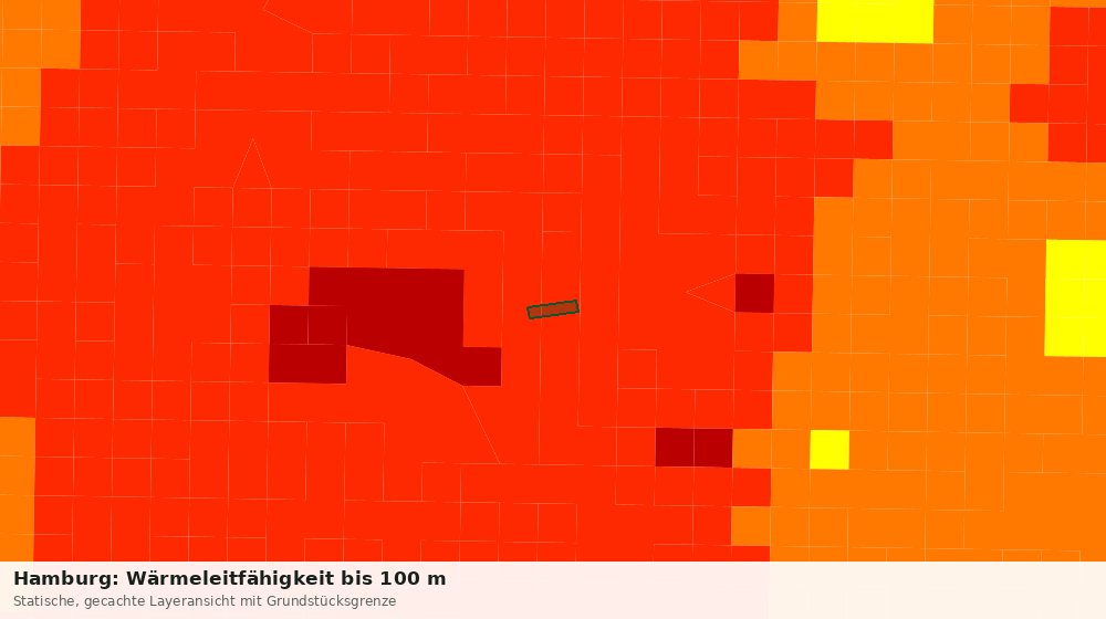 Statische Kartenansicht: Hamburg: Wärmeleitfähigkeit bis 100 m