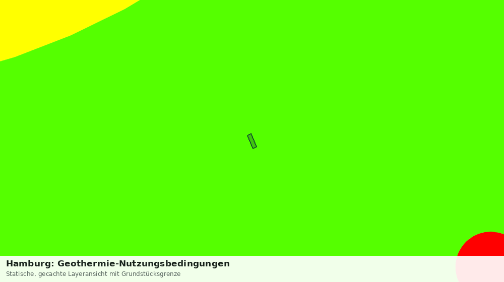 Statische Kartenansicht: Hamburg: Geothermie-Nutzungsbedingungen