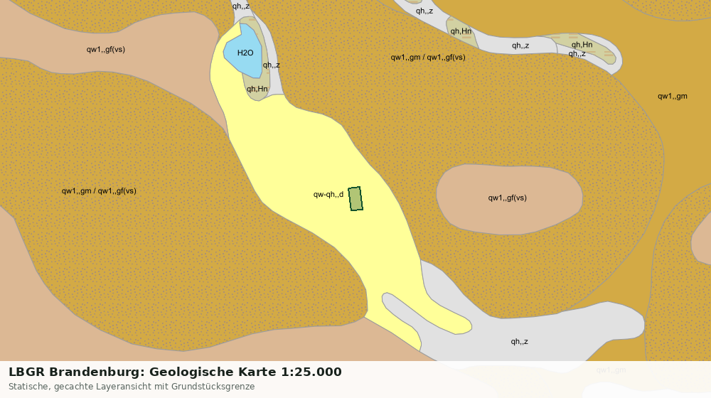 Statische Kartenansicht: LBGR Brandenburg: Geologische Karte 1:25.000