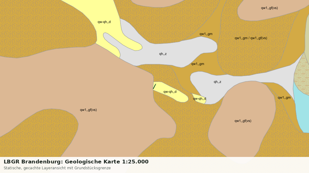 Statische Kartenansicht: LBGR Brandenburg: Geologische Karte 1:25.000