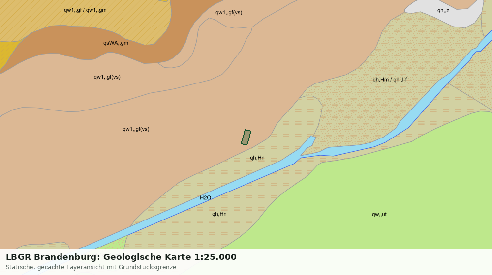 Statische Kartenansicht: LBGR Brandenburg: Geologische Karte 1:25.000