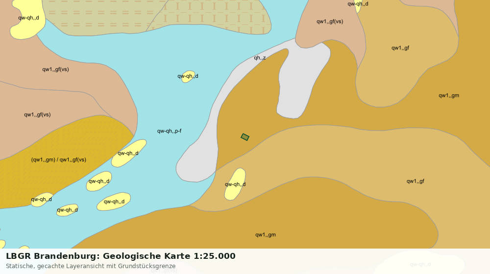 Statische Kartenansicht: LBGR Brandenburg: Geologische Karte 1:25.000