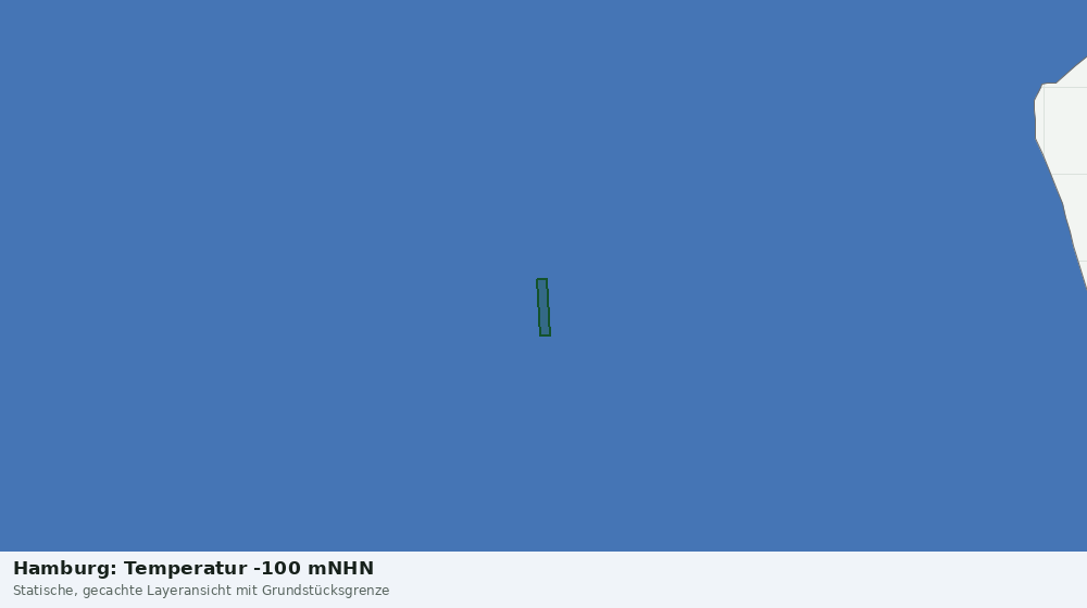 Statische Kartenansicht: Hamburg: Temperatur -100 mNHN
