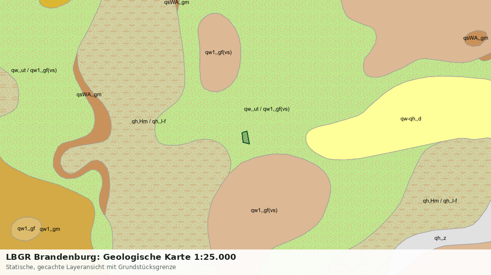 Statische Kartenansicht: LBGR Brandenburg: Geologische Karte 1:25.000