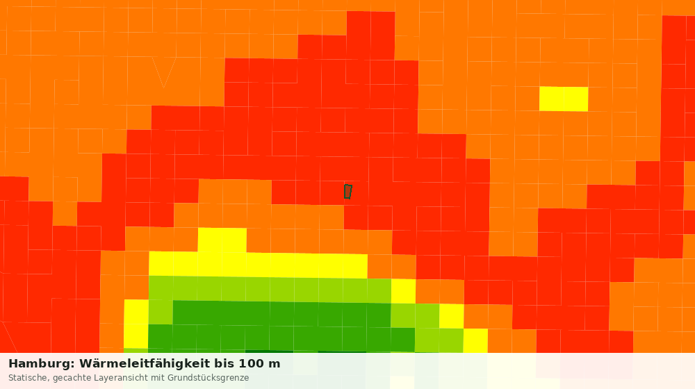 Statische Kartenansicht: Hamburg: Wärmeleitfähigkeit bis 100 m