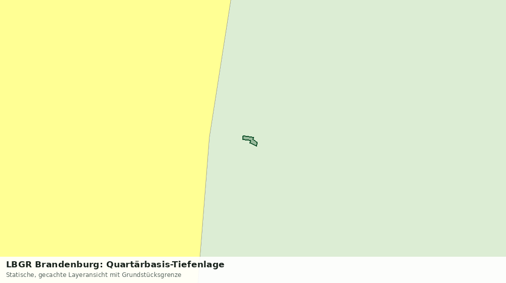 Statische Kartenansicht: LBGR Brandenburg: Quartärbasis-Tiefenlage