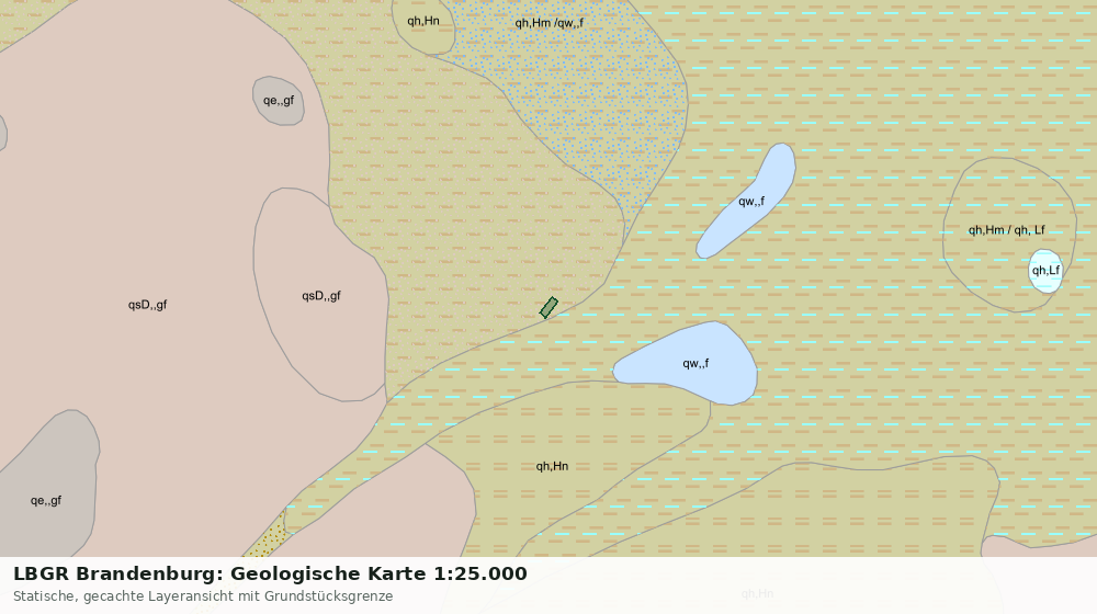 Statische Kartenansicht: LBGR Brandenburg: Geologische Karte 1:25.000