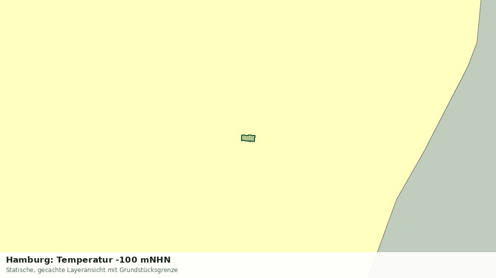 Statische Kartenansicht: Hamburg: Temperatur -100 mNHN