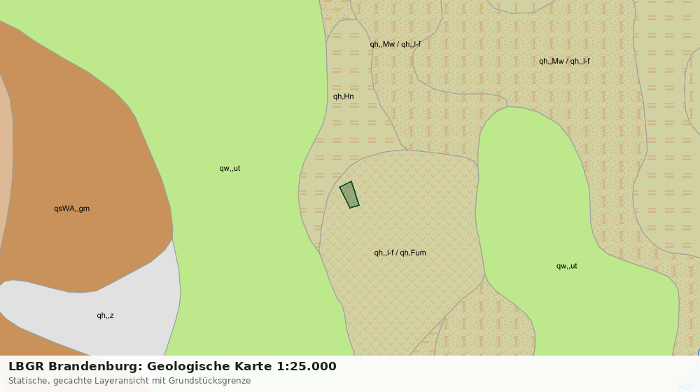 Statische Kartenansicht: LBGR Brandenburg: Geologische Karte 1:25.000