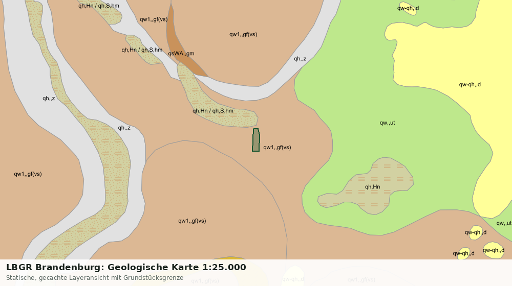 Statische Kartenansicht: LBGR Brandenburg: Geologische Karte 1:25.000