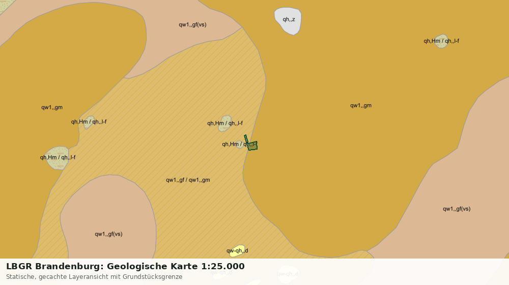Statische Kartenansicht: LBGR Brandenburg: Geologische Karte 1:25.000