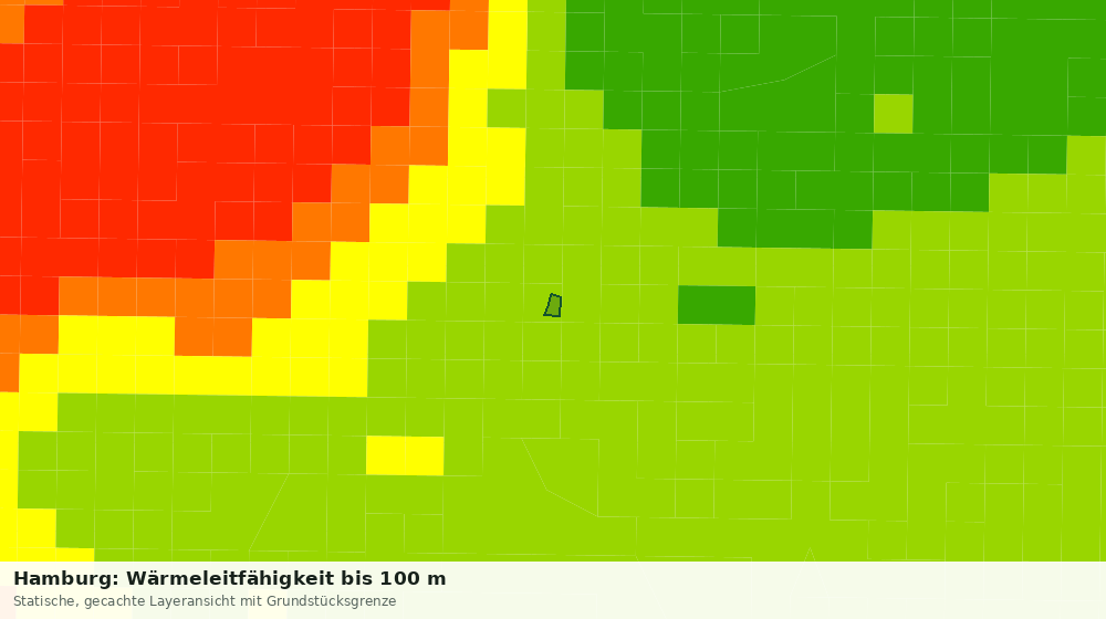 Statische Kartenansicht: Hamburg: Wärmeleitfähigkeit bis 100 m