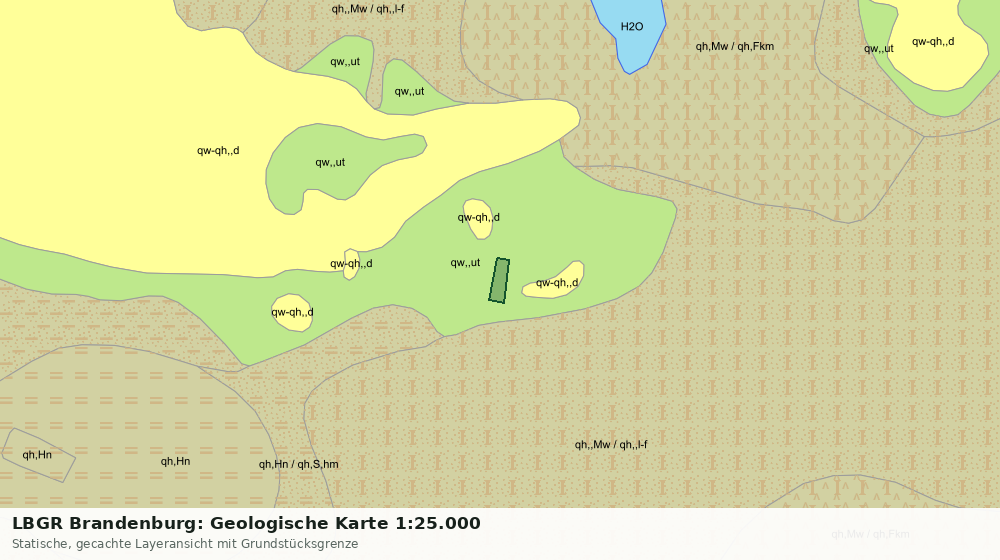 Statische Kartenansicht: LBGR Brandenburg: Geologische Karte 1:25.000