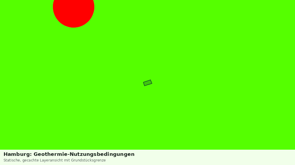 Statische Kartenansicht: Hamburg: Geothermie-Nutzungsbedingungen