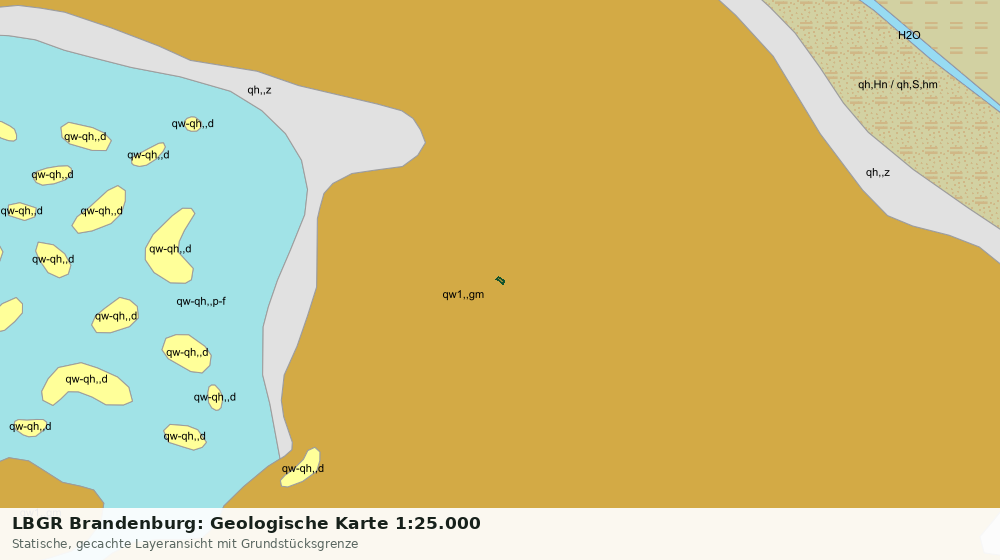 Statische Kartenansicht: LBGR Brandenburg: Geologische Karte 1:25.000