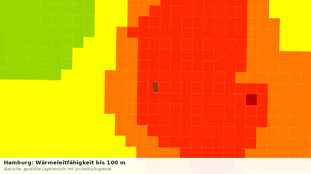 Statische Kartenansicht: Hamburg: Wärmeleitfähigkeit bis 100 m
