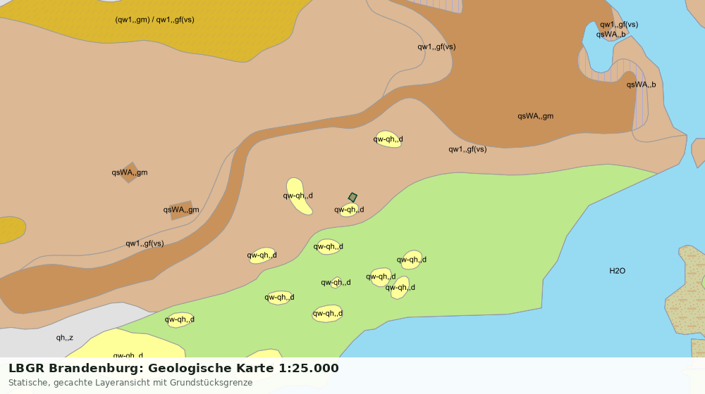 Statische Kartenansicht: LBGR Brandenburg: Geologische Karte 1:25.000