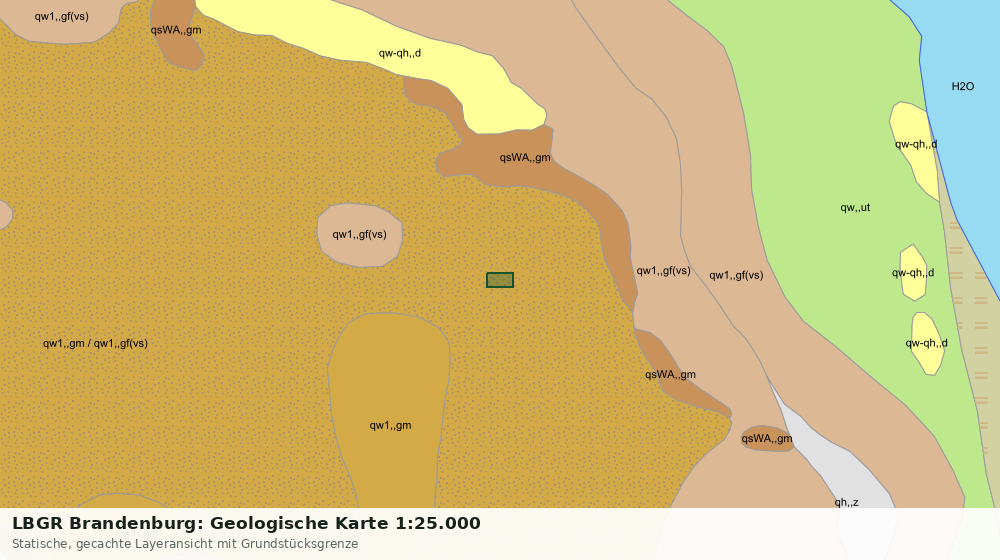 Statische Kartenansicht: LBGR Brandenburg: Geologische Karte 1:25.000