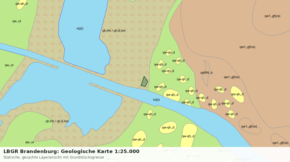Statische Kartenansicht: LBGR Brandenburg: Geologische Karte 1:25.000
