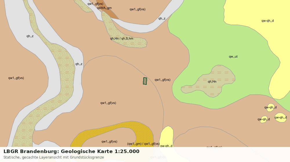 Statische Kartenansicht: LBGR Brandenburg: Geologische Karte 1:25.000